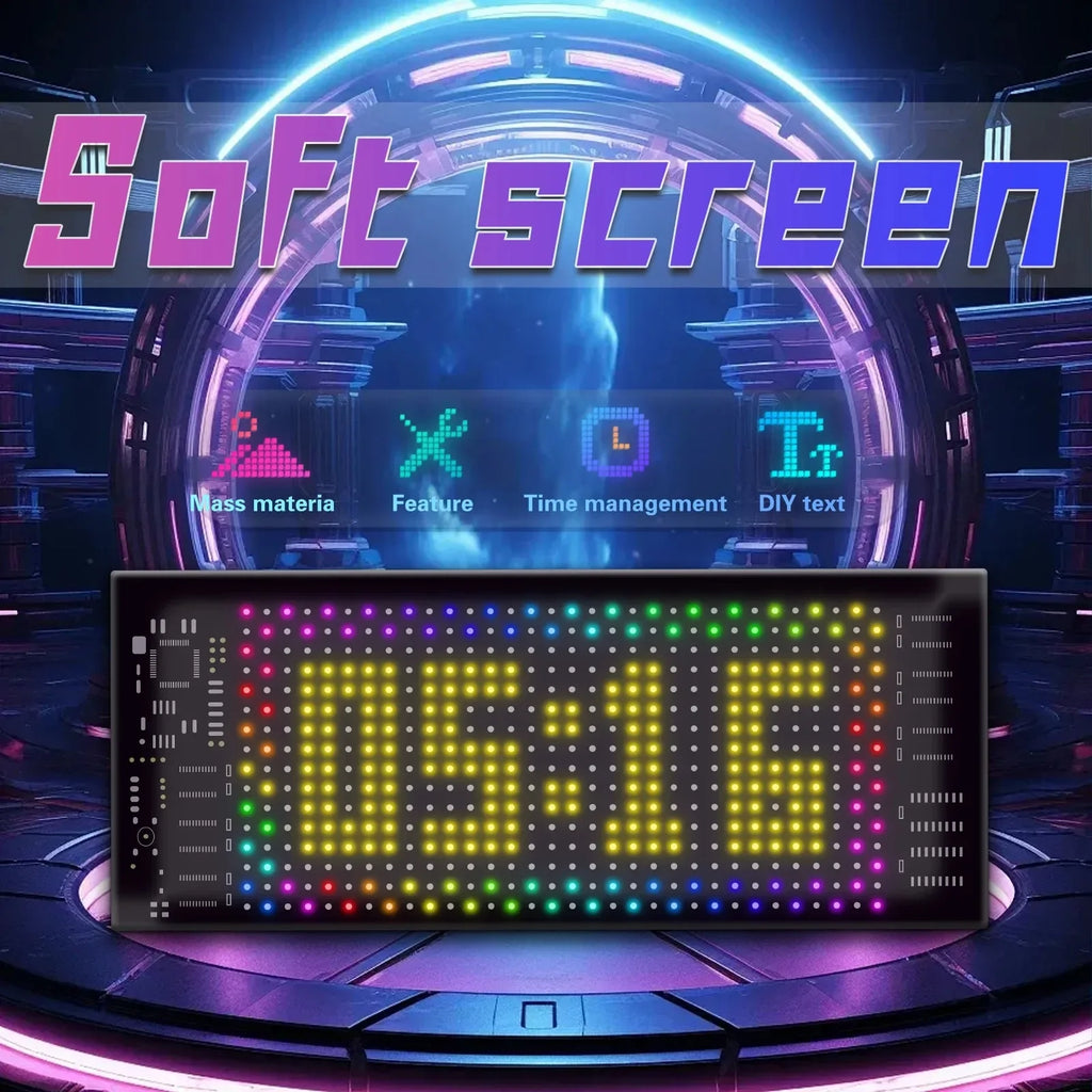 LED Car Sign Flexible LED Matrix Panel 5V USB LED Light Signs for Car Bluetooth Smart APP RGB Scrolling Display Message Board
